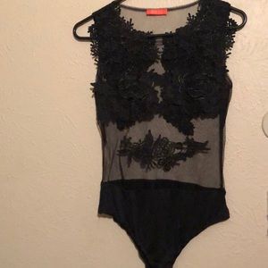 Black bodysuit see thru